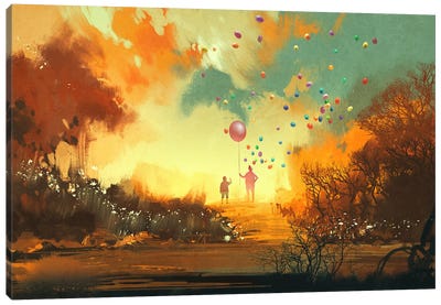 Path Of Fantasy Land Canvas Art Print - Balloons