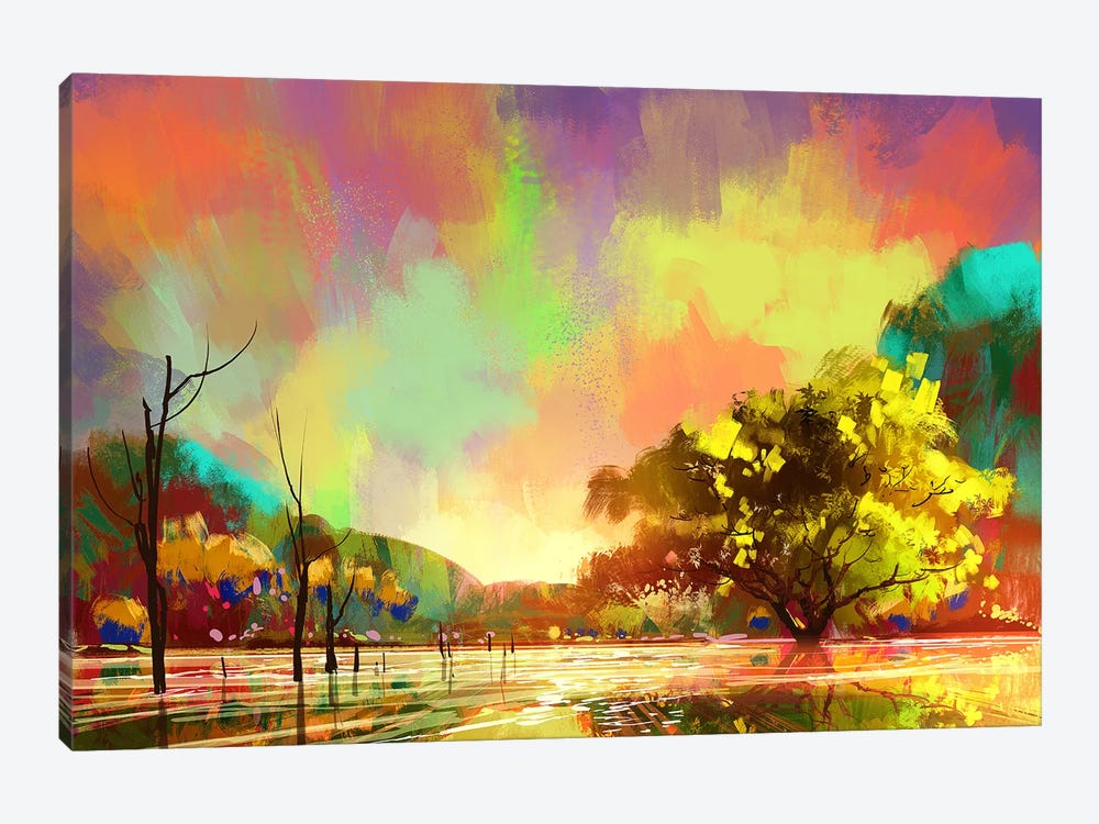 Colorful Rural by grandfailure 1-piece Canvas Wall Art