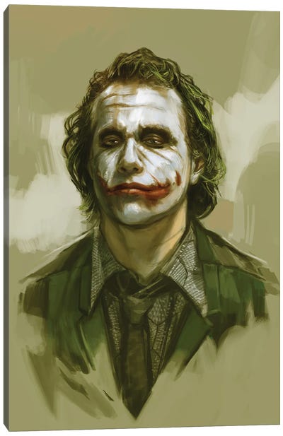 Joker Portrait Canvas Art Print - grandfailure