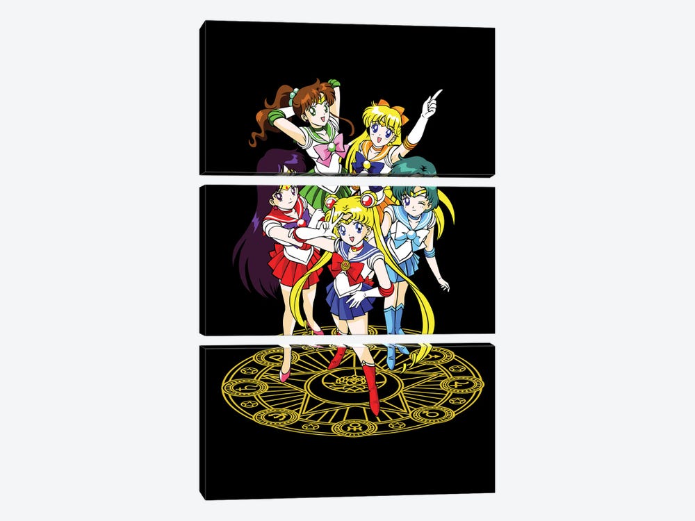 Sailor Moon VI by Gab Fernando 3-piece Canvas Print