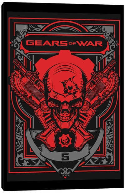Gears Of War I Canvas Art Print - Weapons & Artillery Art