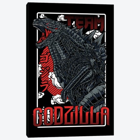 Godzilla I Canvas Print #GFN1154} by Gab Fernando Art Print