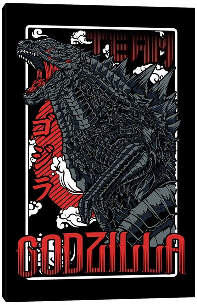Godzilla I Canvas Art Print - Gab Fernando