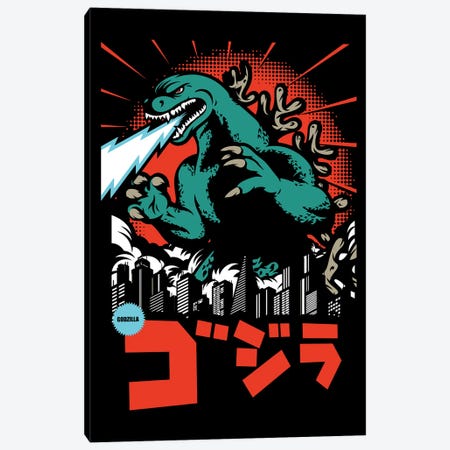Godzilla II Canvas Print #GFN1155} by Gab Fernando Art Print