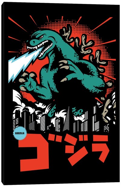Godzilla II Canvas Art Print - Gab Fernando