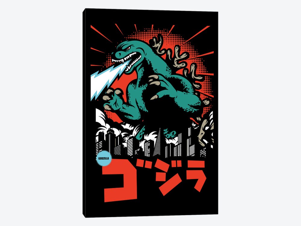 Godzilla II by Gab Fernando 1-piece Canvas Artwork
