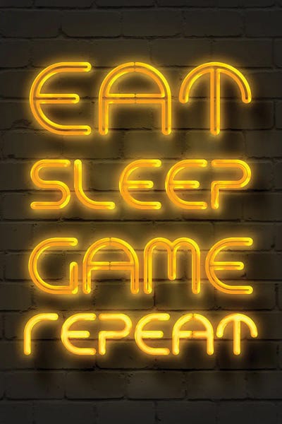 Neon: Eat Sleep Game Repeat by Gab Fernando