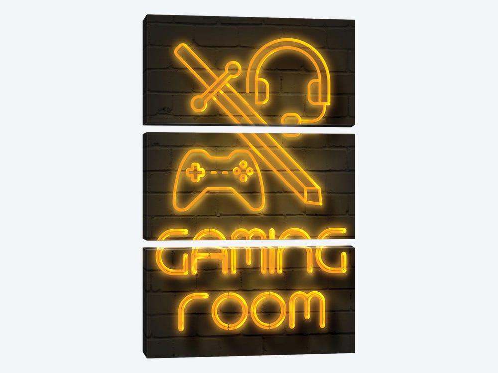 Gaming Room by Gab Fernando 3-piece Canvas Art Print