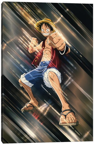 Luffy Blade II Canvas Art Print - Anime TV Show Art