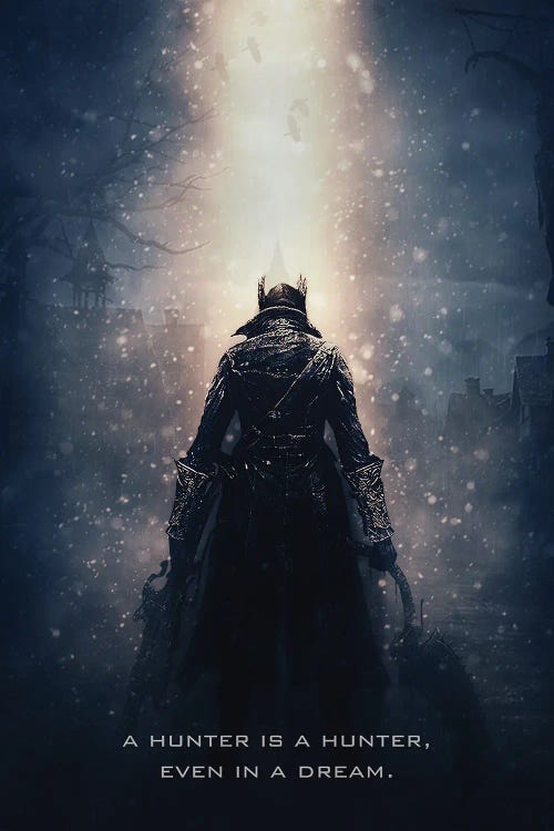 Bloodborne Hunter by Gab Fernando wall art