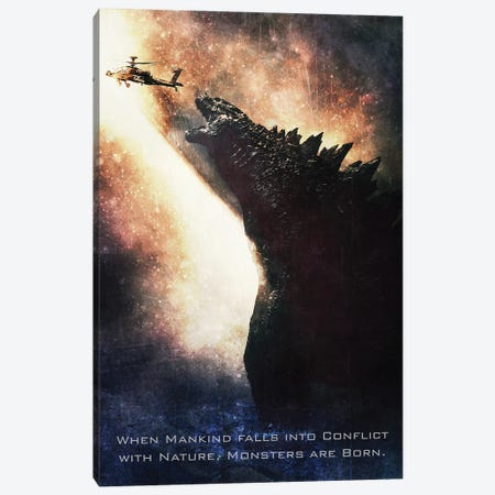 Godzilla Canvas Print #GFN140} by Gab Fernando Art Print