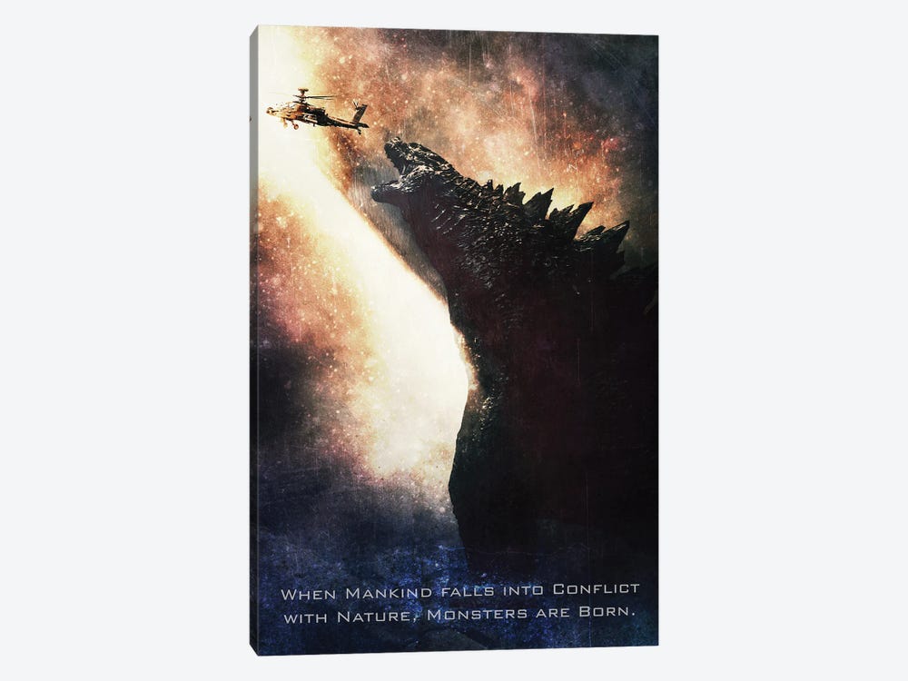 Godzilla by Gab Fernando 1-piece Canvas Wall Art