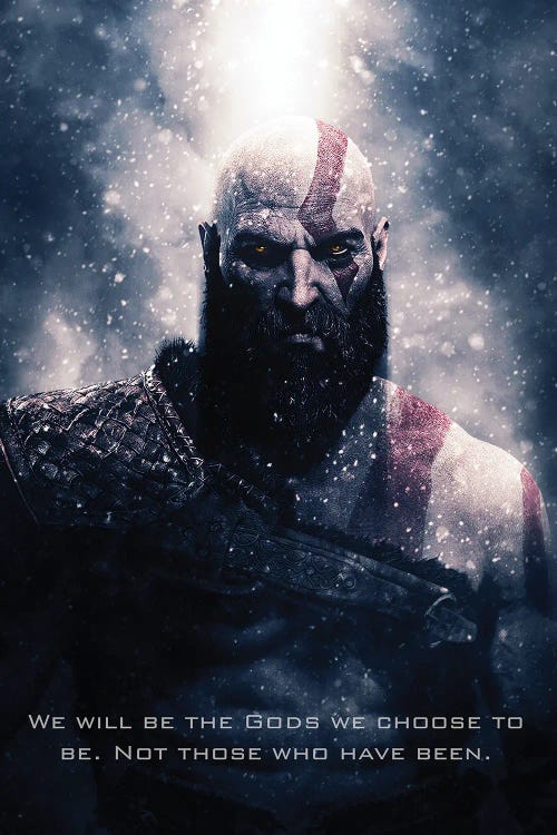 Kratos Tagline by Gab Fernando wall art