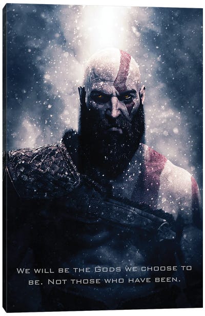 Kratos Tagline Canvas Art Print - Other Video Game Characters