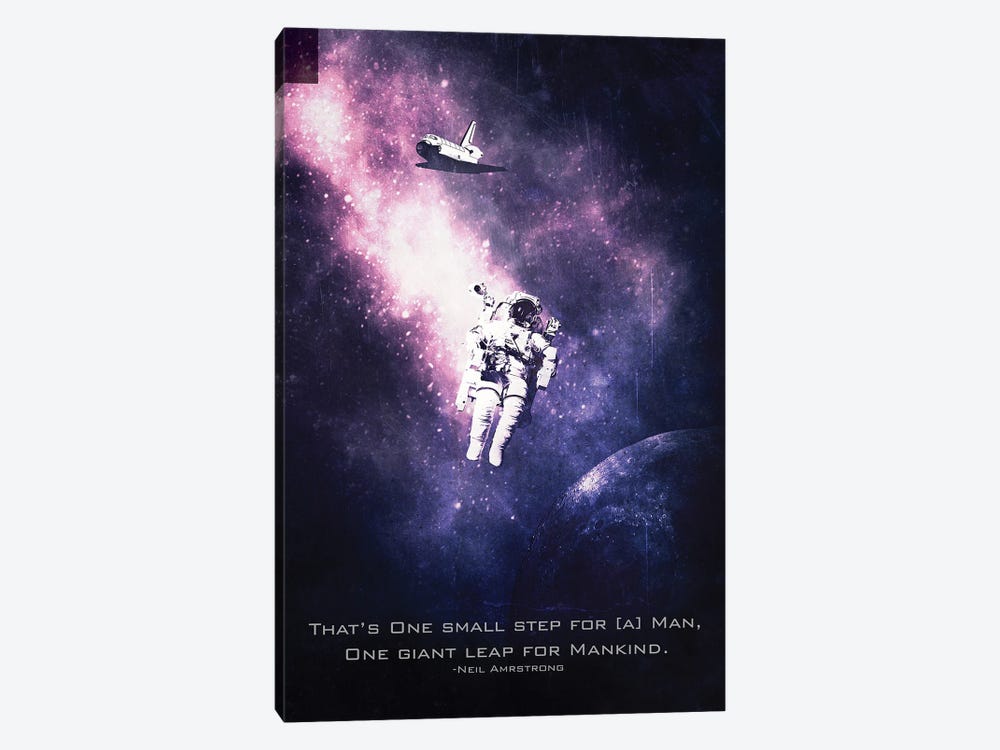 Neil Armstrong Tagline by Gab Fernando 1-piece Art Print