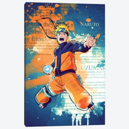 Naruto Color Splash II Canvas Print #GFN173} by Gab Fernando Canvas Art