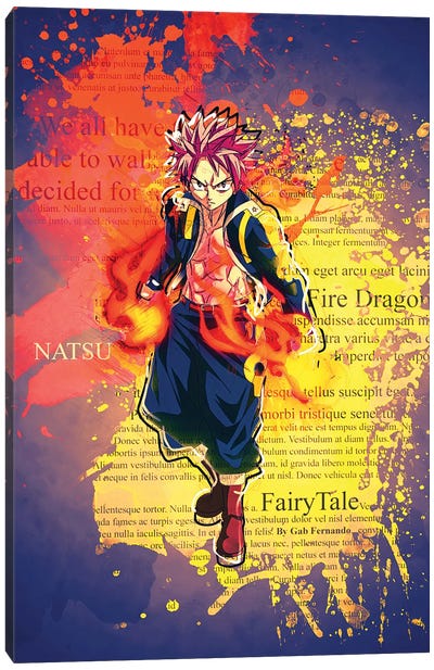 Natsu Color Splash Canvas Art Print - Other Anime & Manga Characters