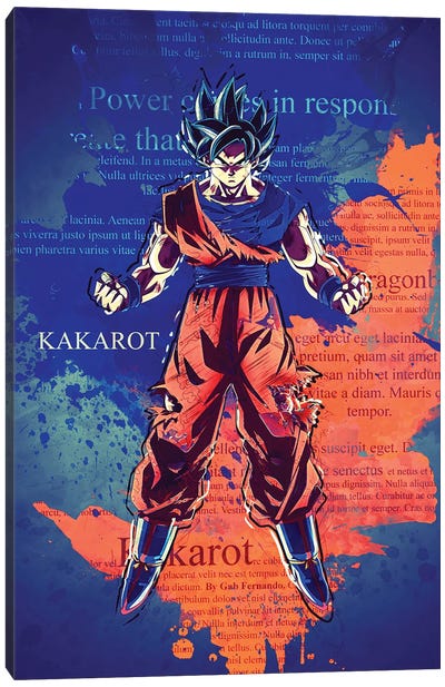 Goku Color Splash III Canvas Art Print - Dragon Ball Z