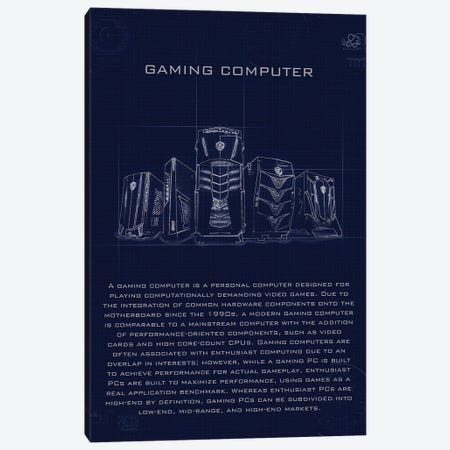Gaming Computer Canvas Print #GFN207} by Gab Fernando Art Print