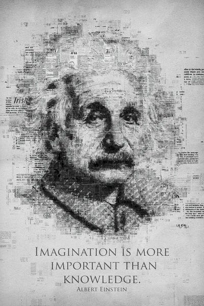 Black & White: Albert Einstein by Gab Fernando
