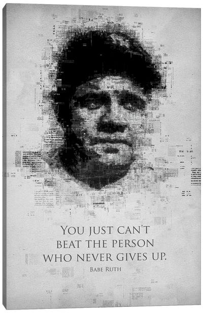 Babe Ruth Canvas Art Print - Athlete & Coach Art