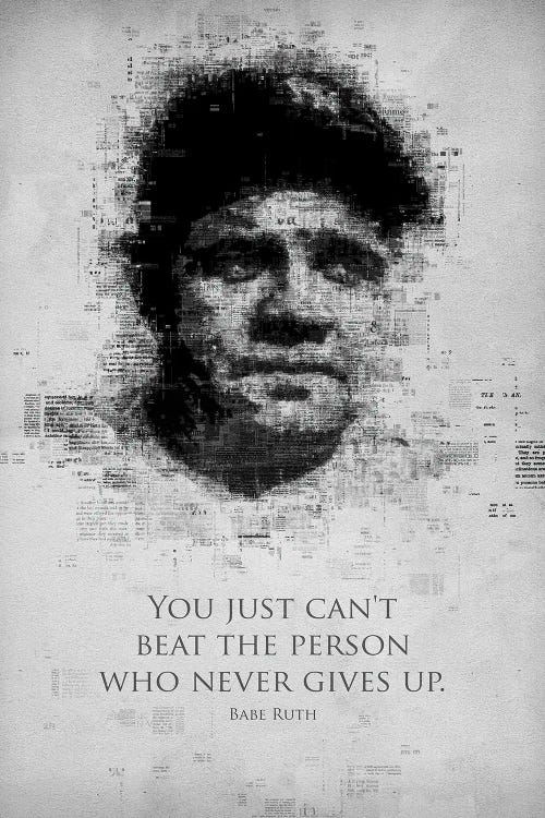 Babe Ruth by Gab Fernando wall art