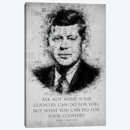 John F. Kennedy Canvas Print #GFN262} by Gab Fernando Canvas Wall Art