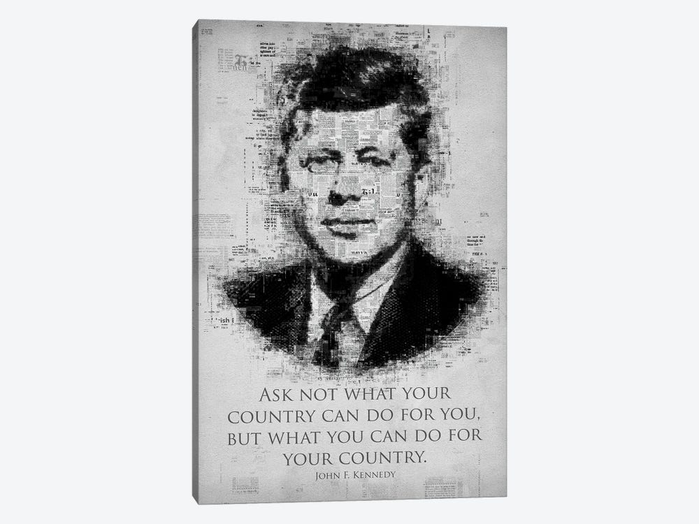 John F. Kennedy by Gab Fernando 1-piece Canvas Art