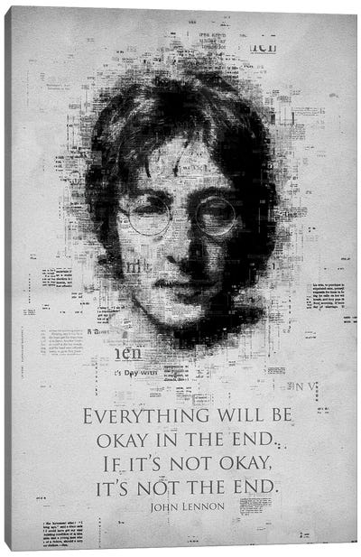 John Lennon Canvas Art Print - Gab Fernando
