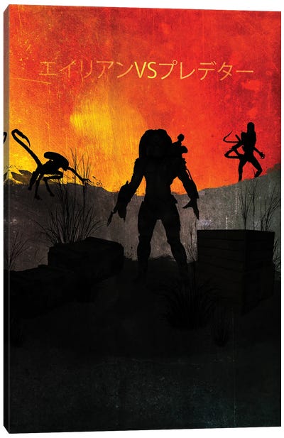 Alien Versus Predator Canvas Art Print - Science Fiction Movie Art