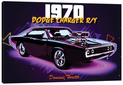 Dom Car Retro Canvas Art Print - Dodge