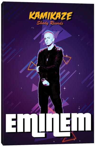 Eminem Retro Canvas Art Print - Eminem