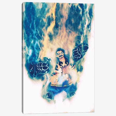 Luffy On Smoke Canvas Print #GFN324} by Gab Fernando Canvas Art