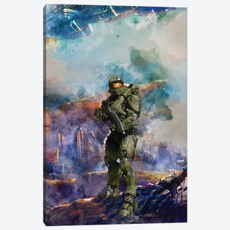 Halo Master Chief Grey – GL Canvas Print Art