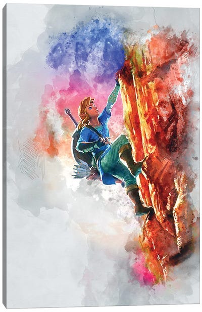 Link Watercolor II Canvas Art Print - The Legend Of Zelda