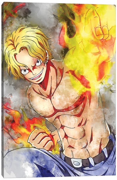 Sabo Watercolor Canvas Art Print - One Piece