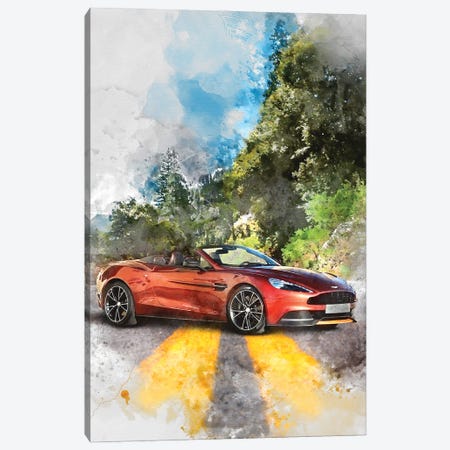 Aston Martin Vanquish Volante Canvas Print #GFN365} by Gab Fernando Canvas Artwork