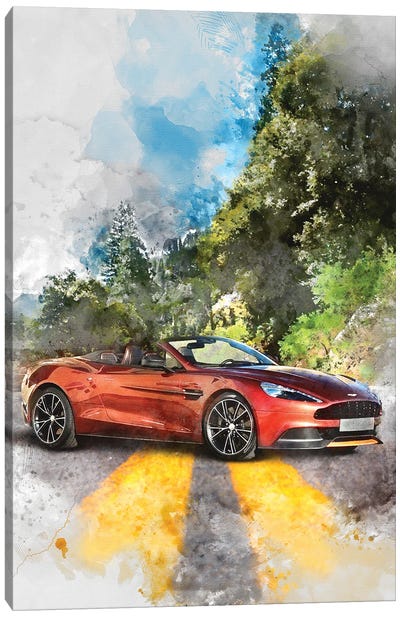 Aston Martin Vanquish Volante Canvas Art Print - Aston Martin