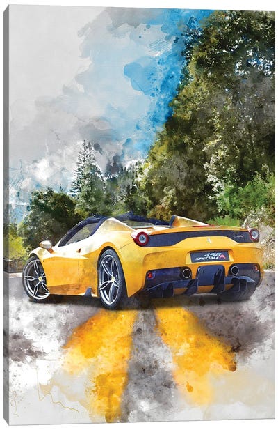 Ferrari 458 Speciale Apert Canvas Art Print - Ferrari