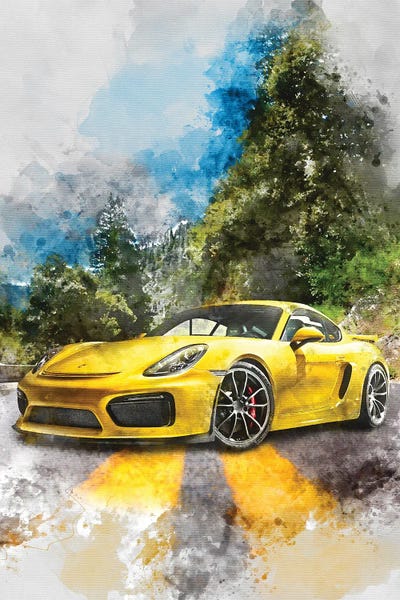 Porsche Cayman GT4 by Gab Fernando canvas print