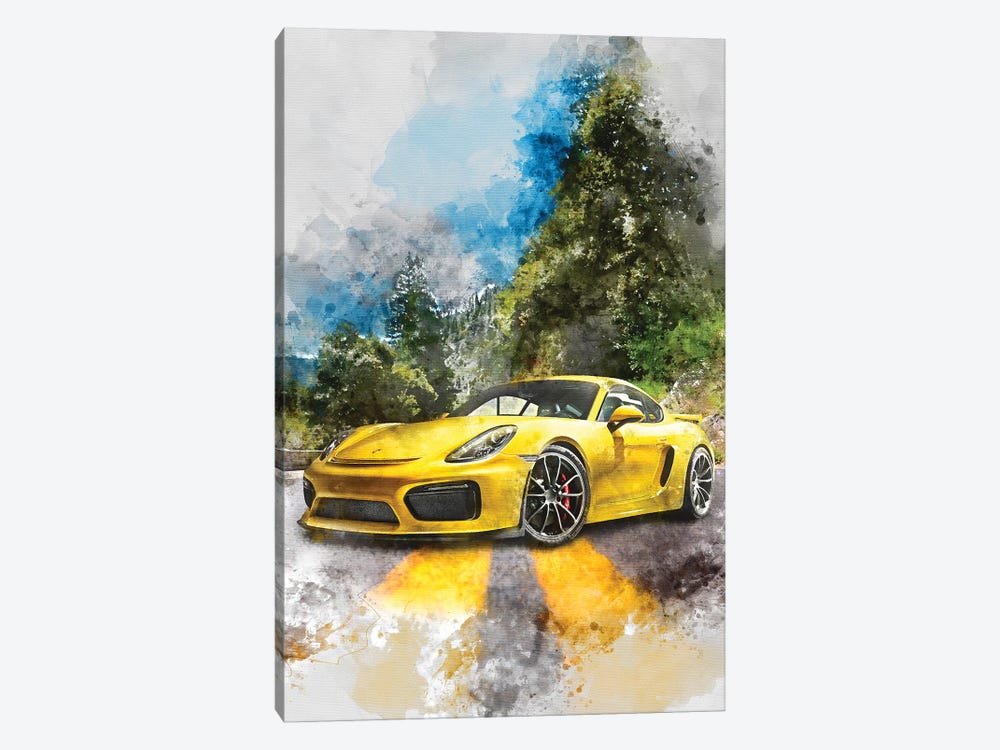 Porsche Cayman GT4 1-piece Canvas Artwork