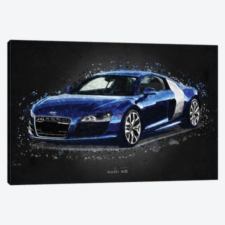 Audi R8 Acrylic Canvas Print #GFN381} by Gab Fernando Canvas Art Print