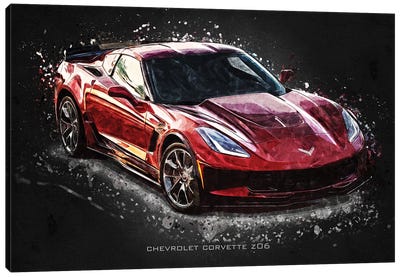 Chevrolet Corvette Z06 Canvas Art Print - Cars By Brand