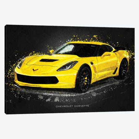Chevrolet Corvette Acrylic Canvas Print #GFN385} by Gab Fernando Canvas Art