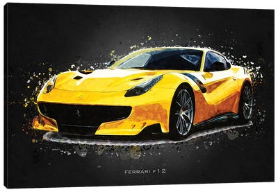 Ferrari F12 Canvas Art Print - Cars By Brand