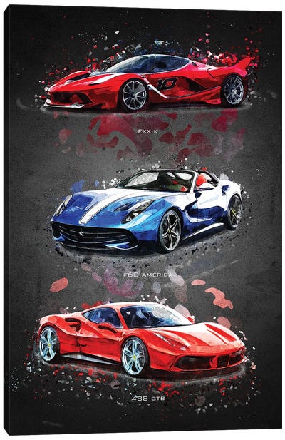 Ferrari1 Canvas Art Print - Gab Fernando