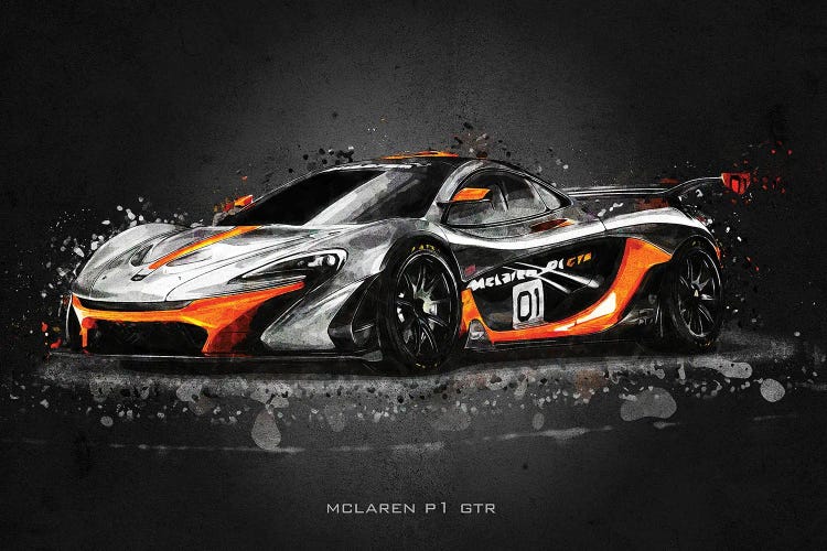 Canvas Pictures McLaren P1 Super Sports Car City Night Wall Art Poster 