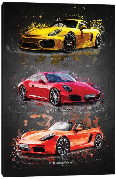Porsche2 Canvas Art Print - Gab Fernando