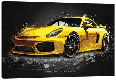 Porsche Cayman Gt4 Acrylic Canvas Art Print - Gab Fernando
