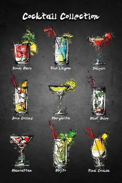 Cocktails & Mixed Drinks: Cocktail Menu I by Gab Fernando